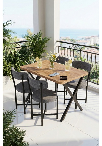 Mutfak Masası 4 Sandalyeli Set 110x70 Cm Modern Bahçe Cafe Masa Takımı 4 Kişilik Tedy 9880 Gri Çok Renkli Mutfak Masası 4 Sandalyeli Set 110x70 Cm Modern Bahçe Cafe Masa Takımı 4 Kişilik Tedy 9880 Gri Çok Renkli