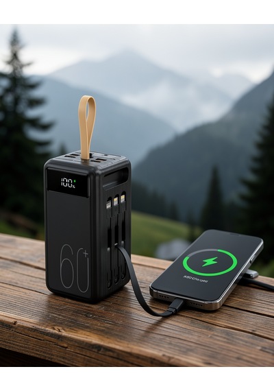 4 Çıkışlı Usb Powerbank Xucz60000powerbank-9 Çok Renkli