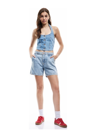 Koton Pamuklu Chino Cepli Rahat Kalıp Düğmeli Mini Denim Şort Bleach 5sal40313md Açık Mavi Koton Pamuklu Chino Cepli Rahat Kalıp Düğmeli Mini Denim Şort Bleach 5sal40313md Açık Mavi