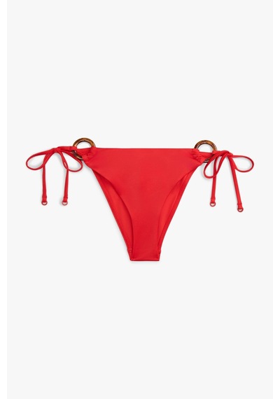 Tommy Hilfiger Kadın V Şeklinde Yan Bağlama Turuncu Bikini Altı-13345 Turuncu