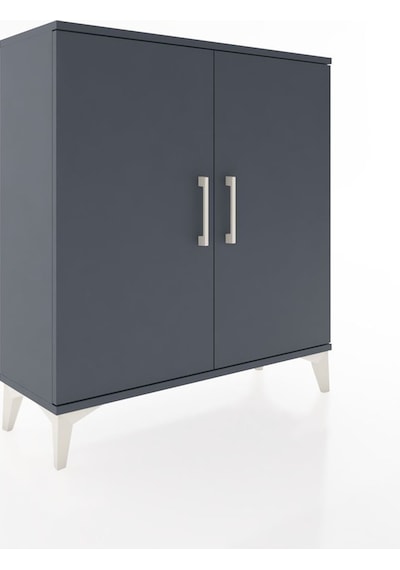 Arges Şifonyer 2 Raflı 2 Kapaklı 88x30x96 Antrasit-antrasit Antrasit