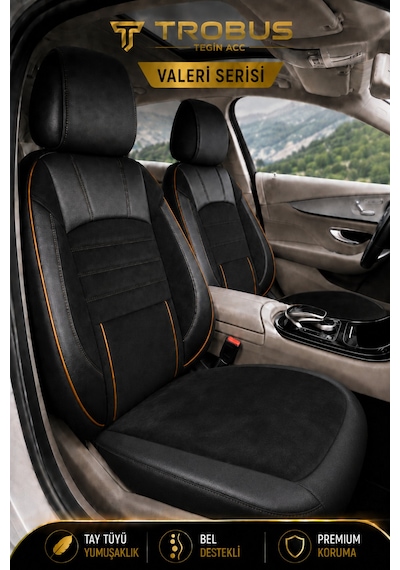 Bmw 3 Serisi E36 1993-2000 Uyumlu Valeria Serisi Siyah Taba Bel Destekli Tay Tüyü Koltuk Kılıfı 54850632