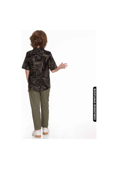 Xo Kids Erkek Navy Pantolon 8-14 Yaş 64718 Epnt12028 Yeşil 001