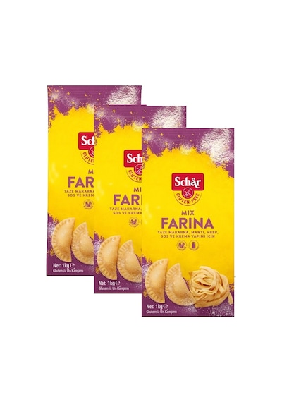 Schar Farina Glutensiz Makarna Erişte Mantı Unu 3 x 1 KG