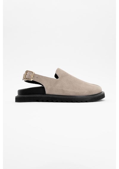Luvishoes Luvi Shoes Laby Bej Süet Hakiki Deri Kadın Sandalet Süet Bej