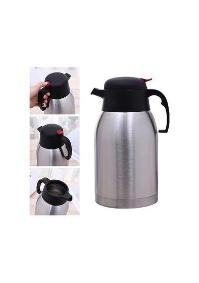 Penguen 2.5 Lt Çift Kat Çelik Çay Termos Gümüş