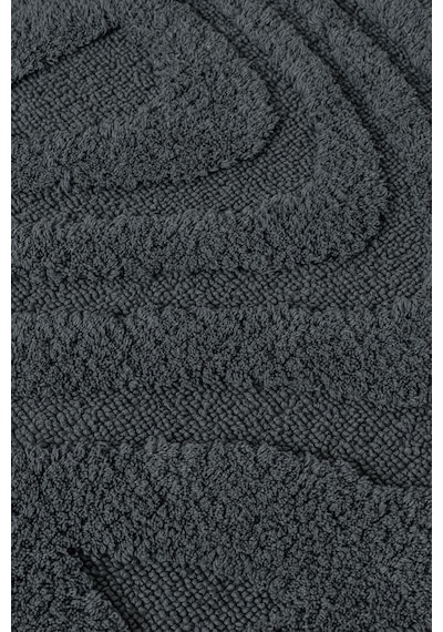 Lilly 2'li Pamuk Banyo Paspas Seti Yumuşak Dokulu Gri Yıkanabilir 60x100 + 60x50cm, Ll003g