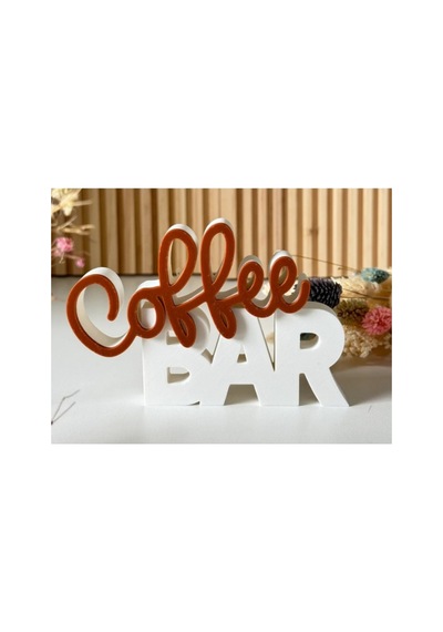 Caffe Bar Yazılı Kahve Dekoru