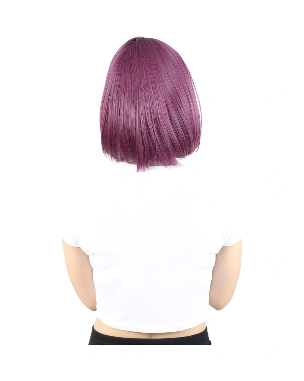 Küt Kahküllü Fiber Sentetik Peruk / Patlıcan Moru - Zmff-713818 Renkli