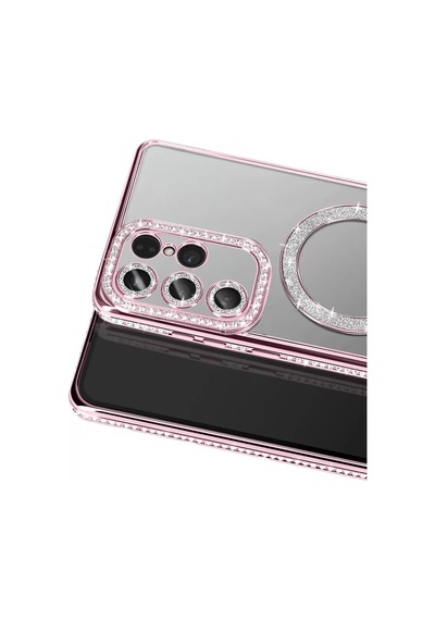 Joko Samsung Uyumlu Galaxy S26 Ultra Joke Simli Magneticsafe Kılıf - Pembe - Özel Seri 8683140917296