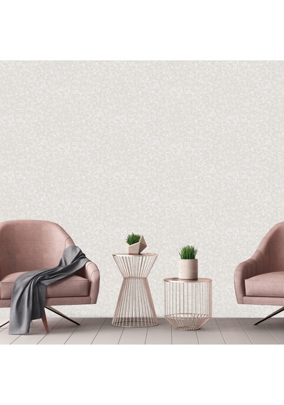 Muse Koleksiyonu 25109-1 Krem Vizon Dokulu Modern Duvar Kağıdı 1.06x15.6m, 16.5m²