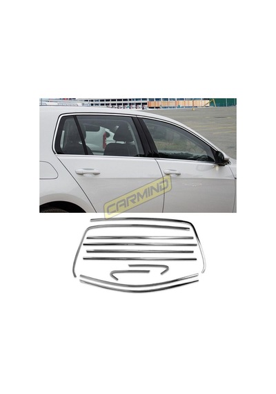 Vw Golf 7 - 7.5 Krom Cam Çerçevesi Set 2013-2020 10 Parça