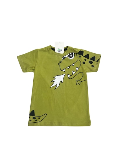 Dinozor Baskı Erkek Çocuk Takım-90561 Yeşil