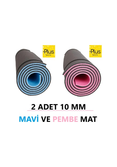 2 Adet 10 Mm Plates Yoga Minderi Ve Kamp Matı 180 60 1 Cm Çok Renkli Çok Renkli