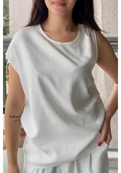 Bb Butik Basic Tasarım Dokuma Modal Kumaş Kolsuz Bluz Rahat Kalıp Modern Kadın Bluz My3535 Beyaz Bb Butik Basic Tasarım Dokuma Modal Kumaş Kolsuz Bluz Rahat Kalıp Modern Kadın Bluz My3535 Beyaz