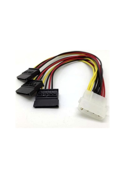 3 Lü Üçlü Sata Power Kablosu Hdd 4 Pin Güç Kasa Içi 4929P