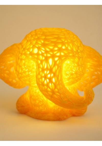 Sevimli Fil Çocuk Odası Gece Lambası 3d Tasarım Led Işıklı Masaüstü Mesh Dekor Hediyelik Sarı