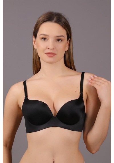 Cotonhause Kadın Lotus Lazer Kesim Push-up Siyah Sütyen 336045 001