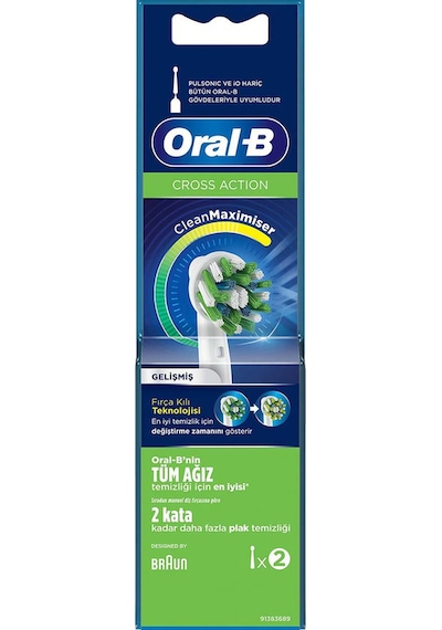 Oral-B Cross Action Clean&Maximiser Şarjlı Diş Fırçası Yedek Başlığı 2'li