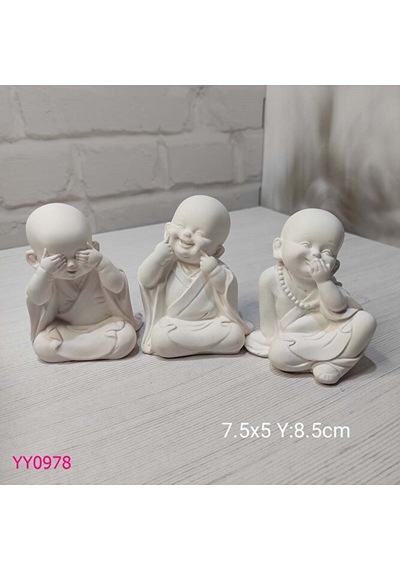 Yy0978 Üçlü Buda Biblo Silikon Kalıp