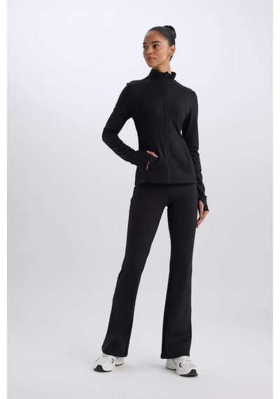 DeFactoFit Flare Fit İspanyol Paça Standart Boy Sporcu İnce Pantolon D7197AX25SPBK81