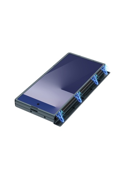 Galaxy Uyumlu Z Fold 7 Kılıf Pazarplus Kıpta Standlı Kılıf Gümüş