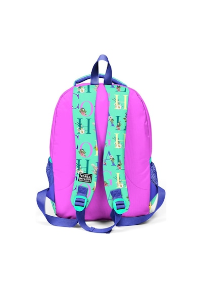 Coral High Kids Su Yeşili Açık Pembe Monogram Desenli 3'lü Okul Çanta Seti Set0114410