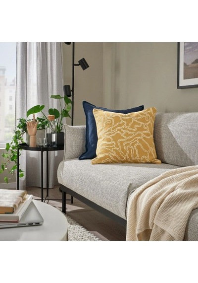 Ikea Guldfly Yastık Kılıfı 50 X 50 Cm Sarı - Beyaz Beyaz - Sarı