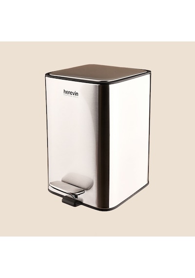 Paslanmaz Çelik Çöp Kovası - Gri - 5 Lt Çok Renkli