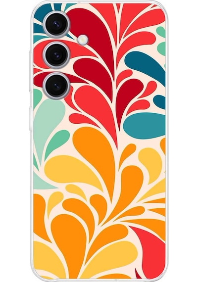 Samsung Galaxy S24 İle Uyumlu Retro Color 5 Kamera Korumalı Şeffaf Kılıf Şeffaf