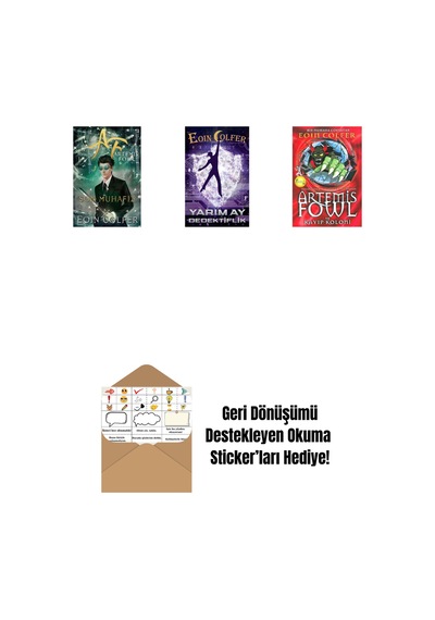 Artemis Fowl 8 - Son Muhafız + Yarım Ay Dedektiflik + Artemis Fowl 5 - Kayıp Koloni + Okuma Sticker'ları
