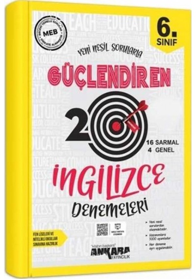 6.Sınıf İngilizce Güçlendiren 20 Deneme