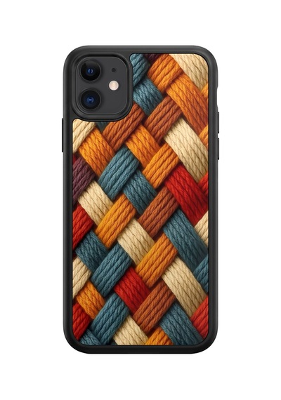 İphone 11 Uyumlu Örgü Desenli Kamera Korumalı Darbelere Dayanıklı Kılıf 321-örgü-iphone11