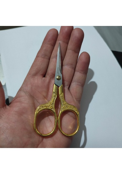 Altın Rengi İşlemeli Küçük Makas Özel Olarak Keskinleştirilmiş