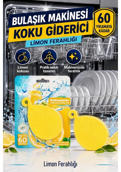 Bulaşık Makinesi Koku Giderici Ferahlatıcı Elma Nane Limon Kokulu Askılı Aparat