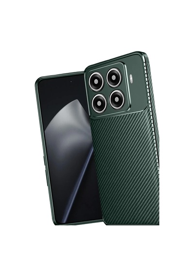 Xiaomi Mi 15t Pro Auto Focus Karbon Kapak - Koyu Yeşil -