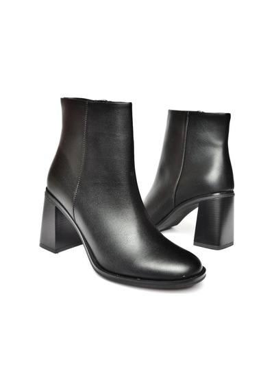 Fox Shoes R518101309 Siyah Kalın Topuklu Kadın Bot Siyah