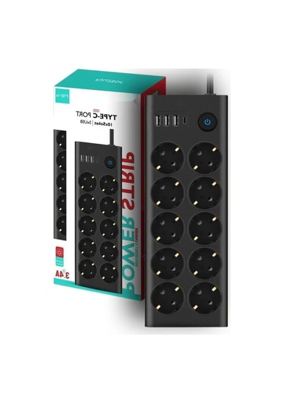 10'lu Termal Akım Korumalı Priz Seti - 3x Usb Ve 1x Type-c Giriş 0