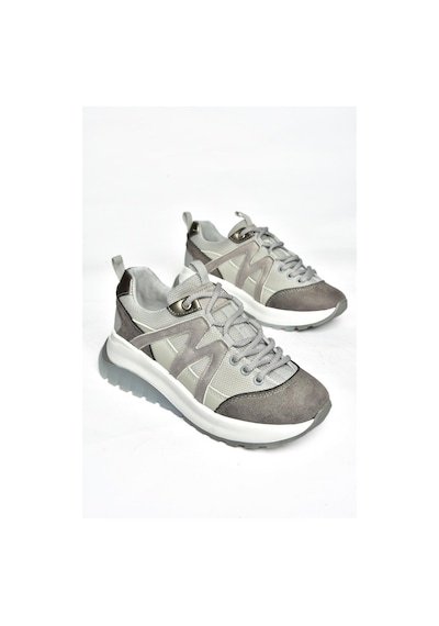 Fox Shoes S973113002 Gri Süet Kadın Spor Ayakkabı Sneakers Gri