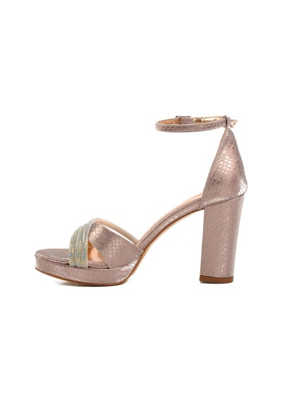 Ayakmod 655386 Z Rose Taşlı Kadın Platform Topuklu Ayakkabı Rose