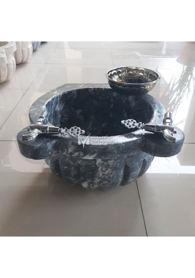 Hamam Konsept Set Bursa Siyah Mermer Kurna
