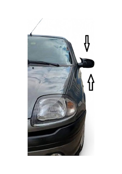 Renault Megan 1 Yarasa Ayna Kapağı Fiber Siyah Boyalı