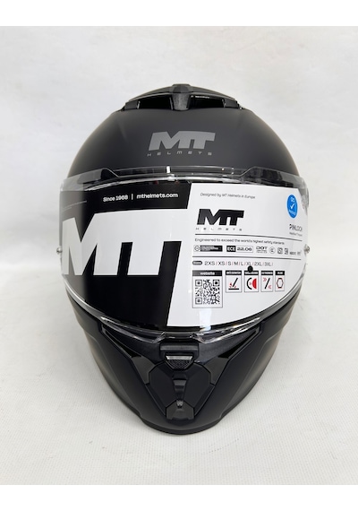 Mt Thunder 4sv R Pure Mat Siyah Şefaf Vizörlü Kask - Iç Güneş Vizörlü Sİyah