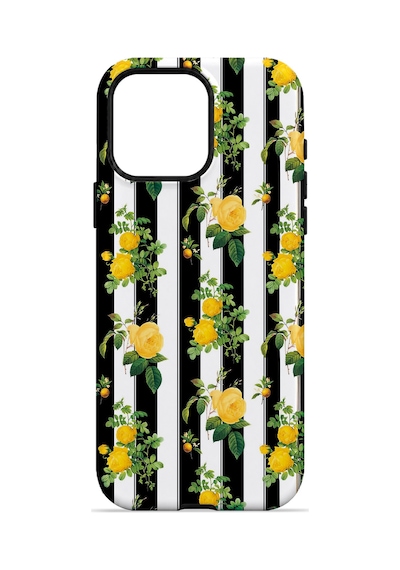 Velvoria Valestra Sari Gül Serit Apple iPhone Uyumlu 15 Pro Darbe Korumalı Kılıf Valestra Select - Sari Gül Serit