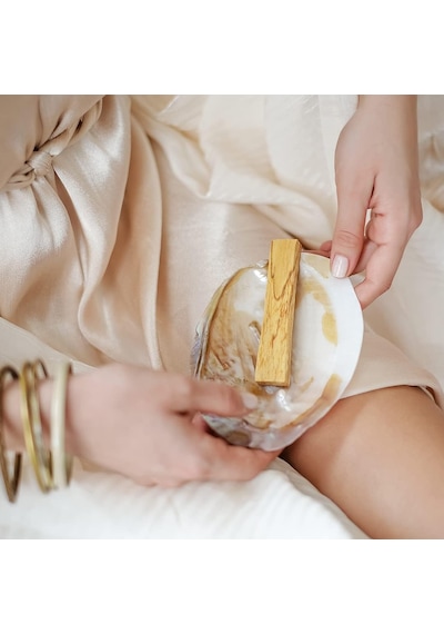 Palo Santo Mini Set - İncili Deniz Kabuğu - Palo Santo Tütsü - Tütsülük - Meditasyon - Pozitif Enerji