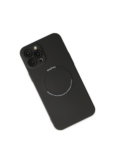 Apple iPhone Uyumlu - 12 Pro Kılıf Jack Magneticsafe Lens Silikon - Siyah