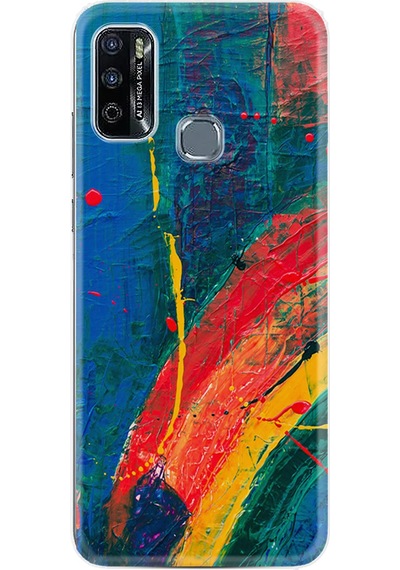 Infinix Hot 10 Play Kılıf Silikon Desen Özel Seri Ressam Sulu Boya 1600