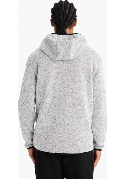 Defacto Defactofit Standart Fit Kapüşonlu İçi Yumuşak Tüylü Fermuarli Polar Hırka F3811ax25wngr362 Gri-gr362