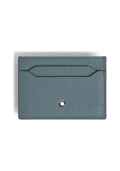 Mont Blanc Montblanc Grain Deri 5 Bölmeli Kartlık 223033 Mavi
