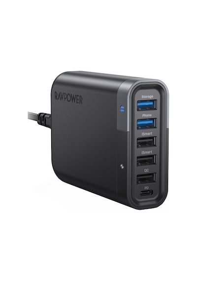 Ravpower Rp-Um002 6-Port Usb Charger Filehub